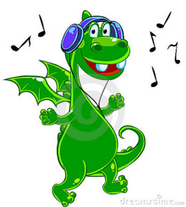 DJ Dragon Cartoon