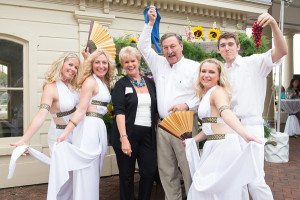 Michelle Lee provides greek greeters